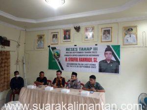 Anggota DPRD Kotabaru H. Syaiful Rahmadi, SE. Gelar Reses Tahap III Tahun 2022 Di Desa Dirgahayu