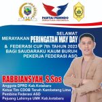 Ketua Federasi ASD Minamas Roby, Landainya Covid-19 Rayakan May Day 2023